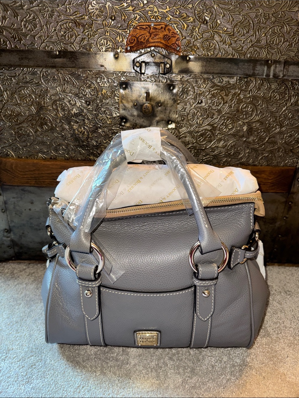 NWT Dooney & Bourke Sorrento Satchel 30 limited edition in slate